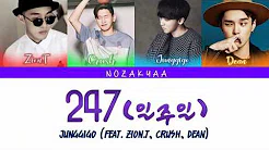 Junggigo (ft. Zion.T, Crush, DEΔN) - 247 (일주일) [Han/Rom/Eng] Colorcoded Lyrics