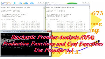 Stochastic Frontier Analysis (SFA) Production Functions and Cost Functions Use Frontier 4.1