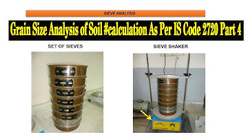 Grain Size Analysis of Soil (Sieve Analysis) #calculation As Per IS Code 2720 Part 4