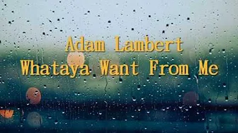 Whataya Want From Me《你到底要我怎样》- Adam Lambert中文字幕