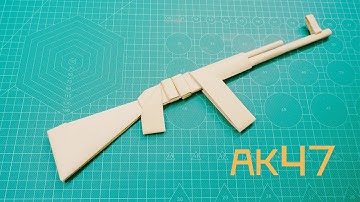 【Daoche】How to make a Paper AK47 // 真正簡單又彷真的AK47摺紙槍模型