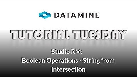 Studio RM: Boolean Operations - String from Intersection
