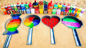 Wie man Regenbogenbonbons mit Orbeez, Giant Coca Cola & Fanta, Mtn Dew, 7up, Balls vs. Mentos her...