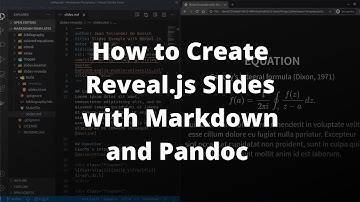 How to create Reveal.js slides with Markdown and Pandoc