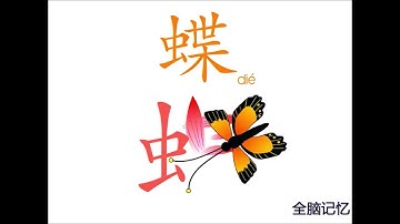 幼儿识字-蝴蝶 Learning Chinese Character-butterfly