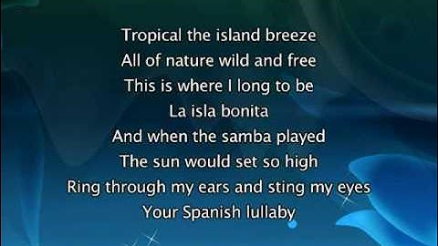 Madonna - La Isla Bonita, Lyrics In Video