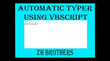 How to Create a Automatic Typer Using VBScript.