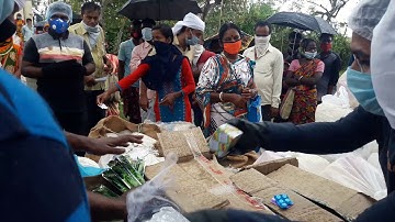 DISTRIBUTION OF FOOD GRAINS IN AREAS AFFECTED BY THE SUPER CYCLONE