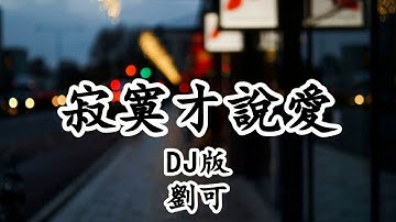 寂寞才说爱(DJ版) - 刘可 - 寂寞才说爱 為何妳要那么坏【2019抖音热门歌曲】