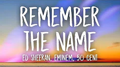 中英字幕 Ed Sheeran Eminem - Remember the Name  ft. 50 Cent