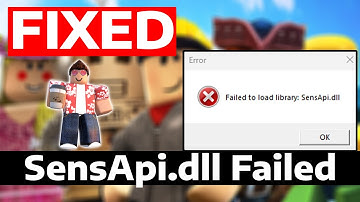 How To Fix Roblox Failed To Load Library SensApi.dll