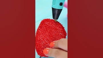 COOL DIY! How To Make 3D Strawberry Pen #shorts #diy