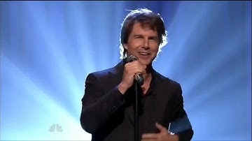Tom Cruise singing I Can't Feel My Face