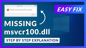 msvcr100.dll Missing Error | How to Fix | 2 Fixes | 2021