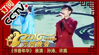 2016年中央电视台元宵晚会 歌曲《书香年华》 表演：孙涛、许嵩 Lantern Festival | CCTV春晚