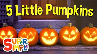 Five Little Pumpkins | Pumpkin Song | Super Simple Songs