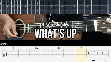 What's Up - 4 Non Blondes | EASY Guitar Lessons TAB for Beginners - Guitar Tutorial
