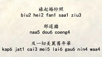 囍帖街 歌词 [粤语拼音] - 谢安琪 Kay Tse カラオケで 広东语を学ぶ Learn Cantonese song with lyrics