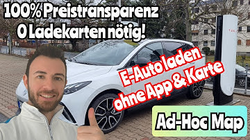 E-Auto App beseitigt Preiswucher an Ladesäulen! Transparent und ohne Ladekarte laden - Ad-Hoc Map